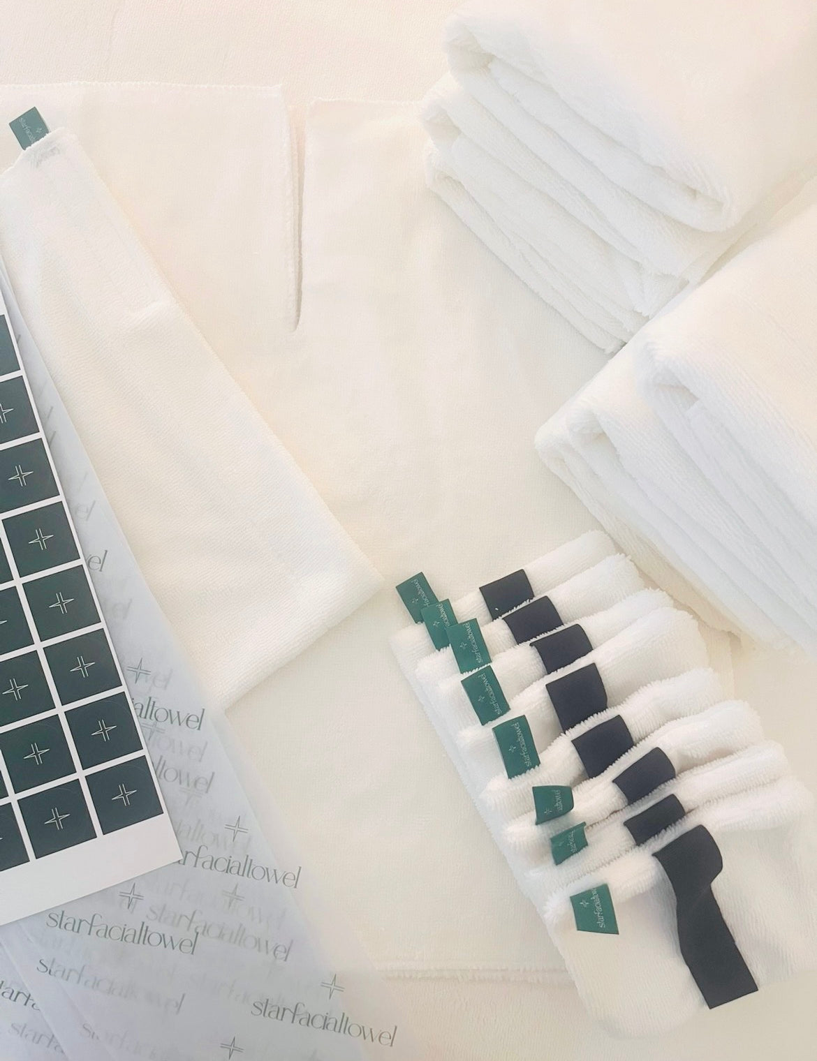 Starfacialtowel startbundel met handdoeken, haarbanden, stickers en zijdepapier